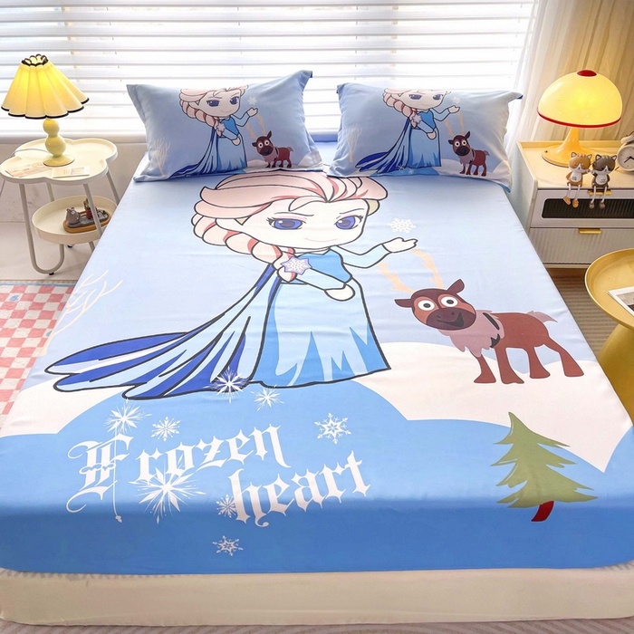 一电 2025卡通床单床笠棕垫床套防尘罩席床垫保护套卡通儿童上下床床单床笠第五批 可爱公主