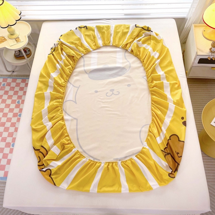 91家纺网 家纺一手货源 找家纺 一电 2025卡通床单床笠棕垫床套防尘罩席床垫保护套卡通儿童上下床床单床笠第五批 小猫布丁