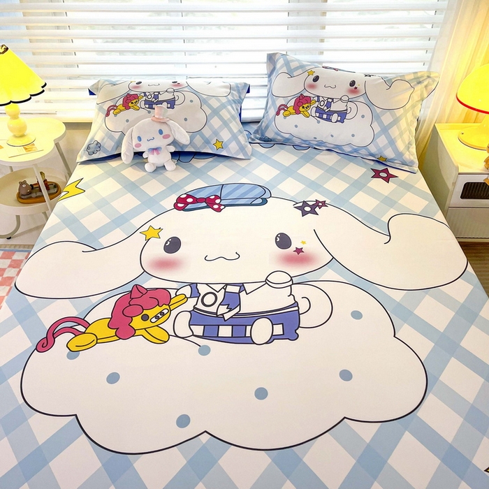 91家纺网 家纺一手货源 找家纺 一电 2025卡通床单床笠棕垫床套防尘罩席床垫保护套卡通儿童上下床床单床笠第五批 云朵玉桂狗