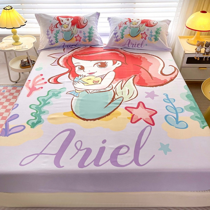 一电 2025卡通床单床笠棕垫床套防尘罩席床垫保护套卡通儿童上下床床单床笠第五批 美人鱼公主