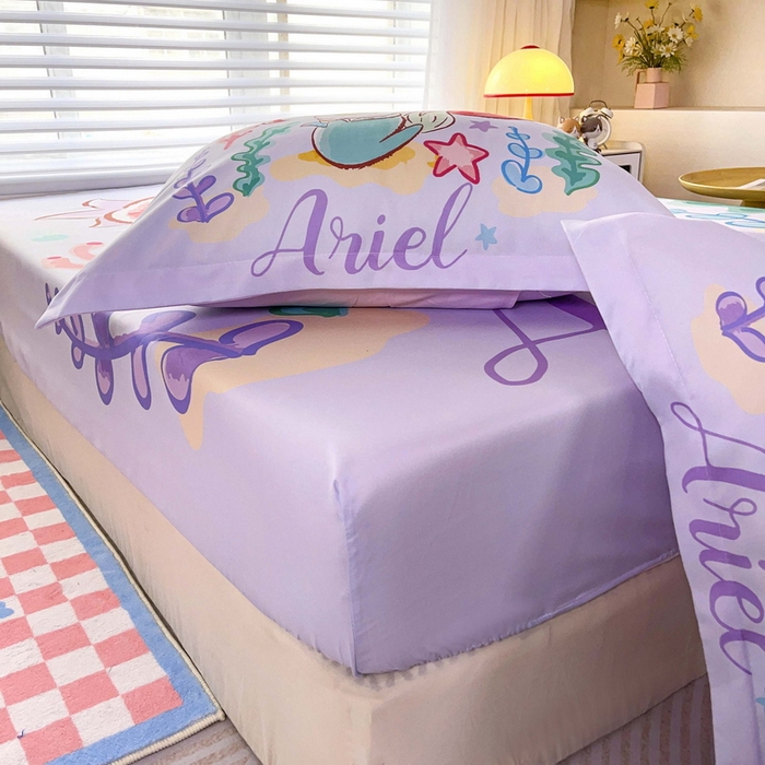 91家纺网 家纺一手货源 找家纺 一电 2025卡通床单床笠棕垫床套防尘罩席床垫保护套卡通儿童上下床床单床笠第五批 美人鱼公主