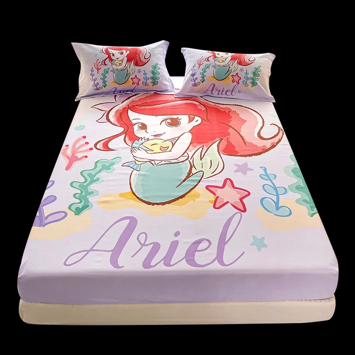 91家纺网 家纺一手货源 找家纺 一电 2025卡通床单床笠棕垫床套防尘罩席床垫保护套卡通儿童上下床床单床笠第五批 美人鱼公主