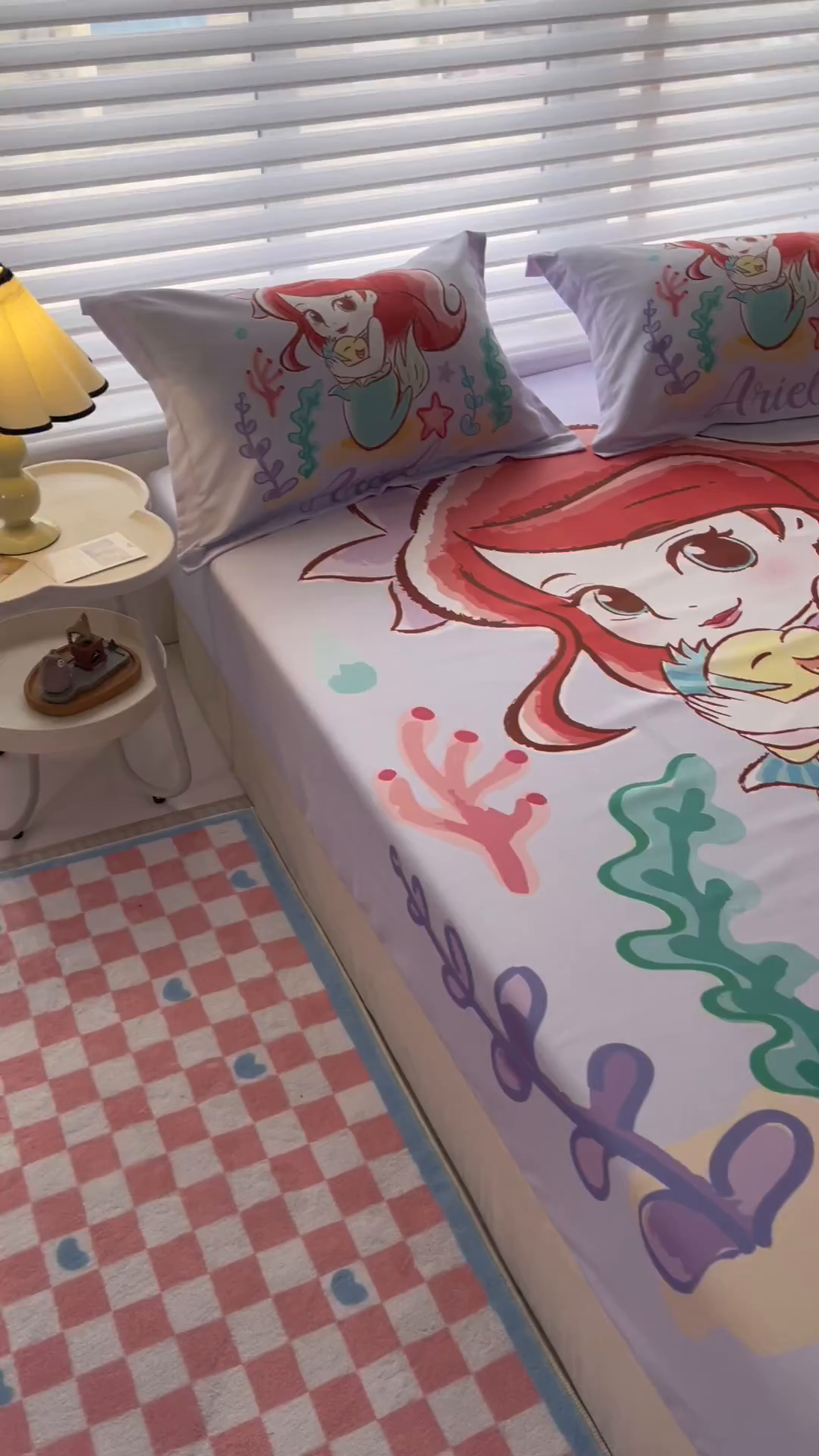 91家纺网 家纺一手货源 找家纺 一电 2025卡通床单床笠棕垫床套防尘罩席床垫保护套卡通儿童上下床床单床笠第五批 美人鱼公主