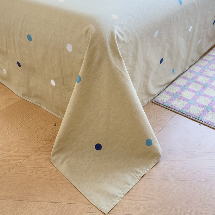 91家纺网 家纺一手货源 找家纺 鑫宇 2025新款全棉纯棉13372小清新印花四件套 点点爱