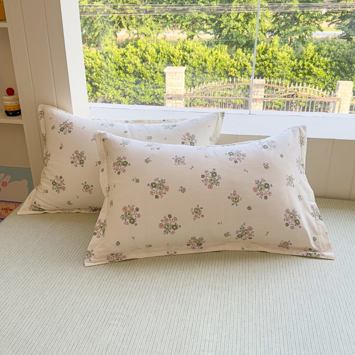 91家纺网 家纺一手货源 找家纺 鑫宇 2025新款全棉纯棉13372小清新印花四件套 花香丽影