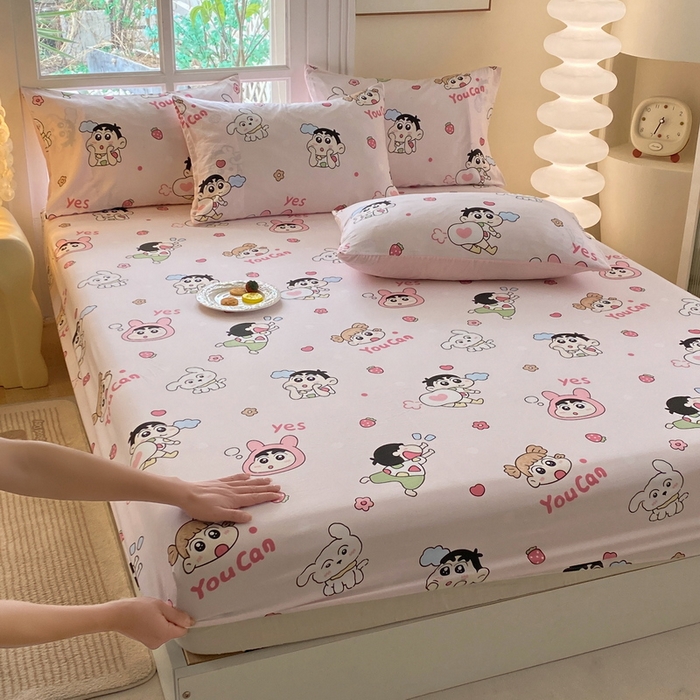 91家纺网 家纺一手货源 找家纺 一电 2025新款跨境电商外贸四季卡通床笠单件床罩床垫套防滑套宿舍儿童床单定制-第六批 你最棒