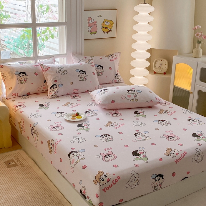 91家纺网 家纺一手货源 找家纺 一电 2025新款跨境电商外贸四季卡通床笠单件床罩床垫套防滑套宿舍儿童床单定制-第六批 你最棒