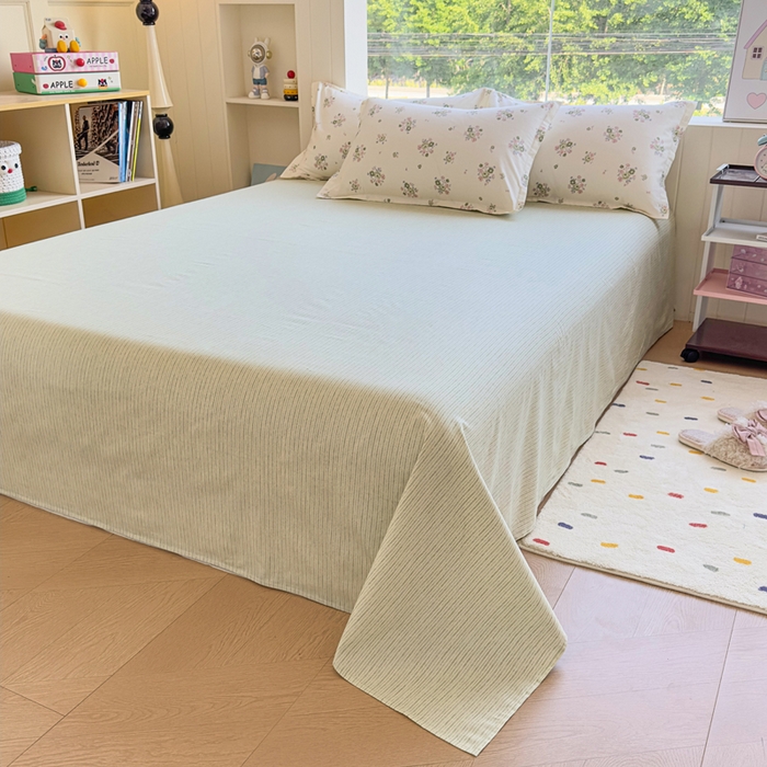 91家纺网 家纺一手货源 找家纺 鑫宇 2025新款全棉纯棉13372小清新印花四件套 花香丽影