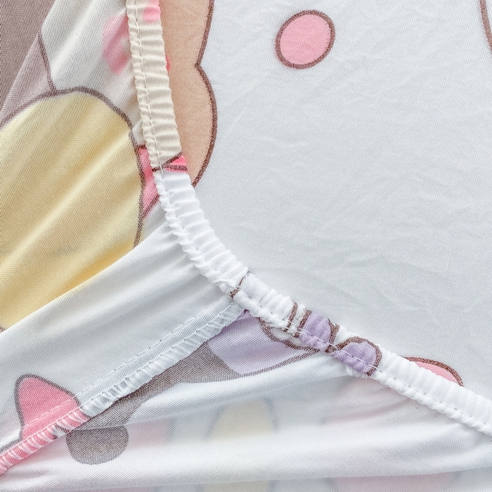 91家纺网 家纺一手货源 找家纺 一电 2025新款跨境电商外贸四季卡通床笠单件床罩床垫套防滑套宿舍儿童床单定制-第六批 欢乐派对