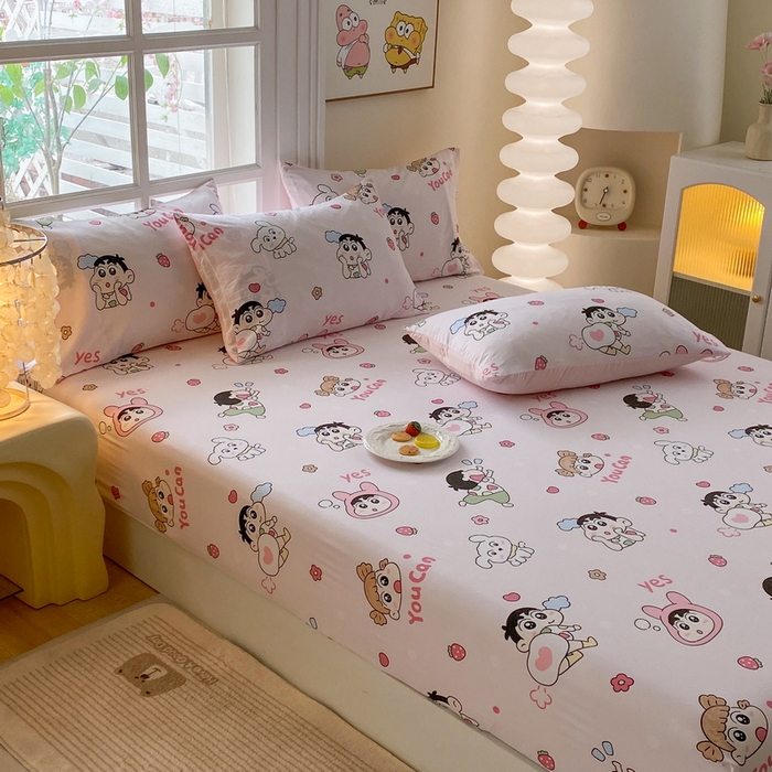 91家纺网 家纺一手货源 找家纺 一电 2025新款跨境电商外贸四季卡通床笠单件床罩床垫套防滑套宿舍儿童床单定制-第六批 你最棒