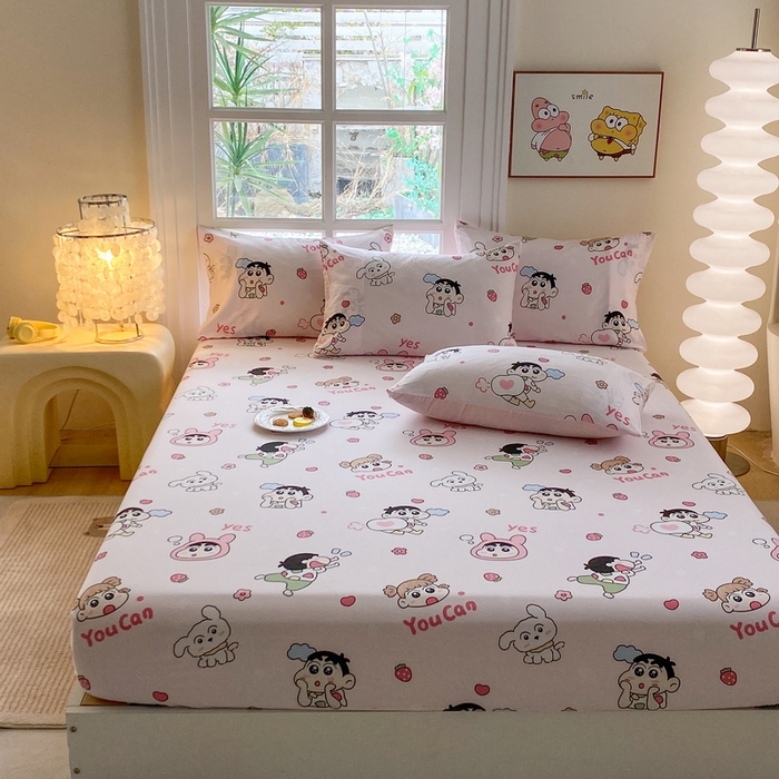 91家纺网 家纺一手货源 找家纺 一电 2025新款跨境电商外贸四季卡通床笠单件床罩床垫套防滑套宿舍儿童床单定制-第六批 你最棒
