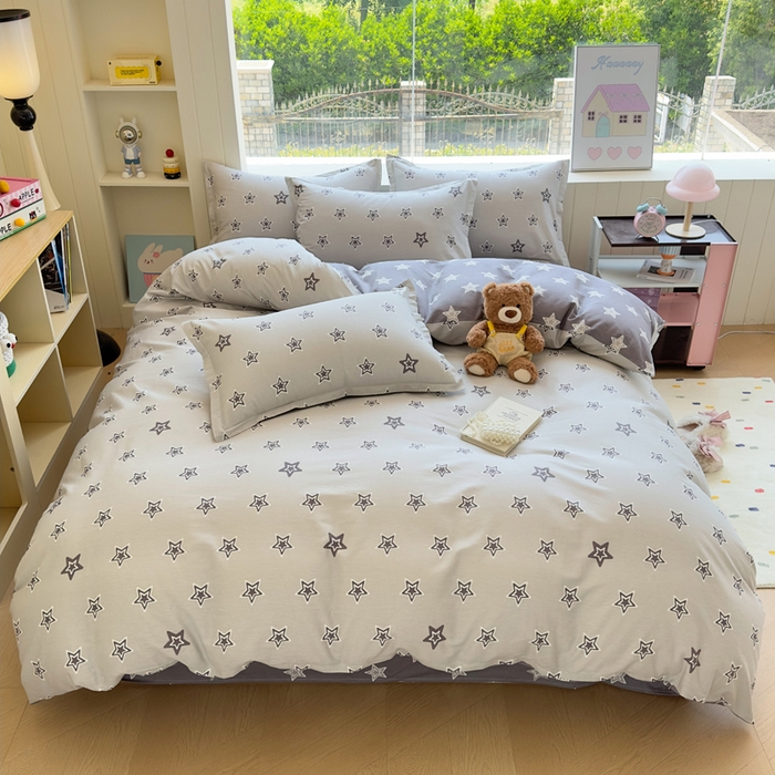 鑫宇 2025新款全棉纯棉13372小清新印花四件套 金吉星