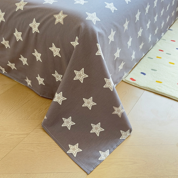 91家纺网 家纺一手货源 找家纺 鑫宇 2025新款全棉纯棉13372小清新印花四件套 金吉星