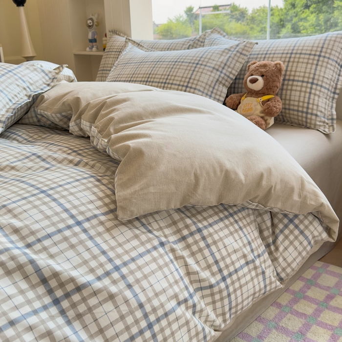 91家纺网 家纺一手货源 找家纺 鑫宇 2025新款全棉纯棉13372小清新印花四件套 洛卡时尚