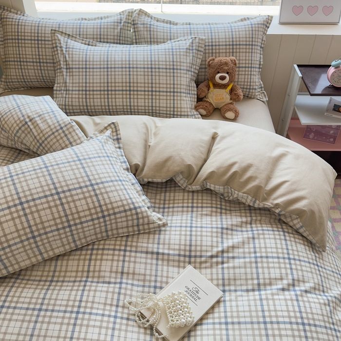 91家纺网 家纺一手货源 找家纺 鑫宇 2025新款全棉纯棉13372小清新印花四件套 洛卡时尚