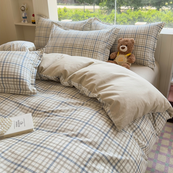 91家纺网 家纺一手货源 找家纺 鑫宇 2025新款全棉纯棉13372小清新印花四件套 洛卡时尚