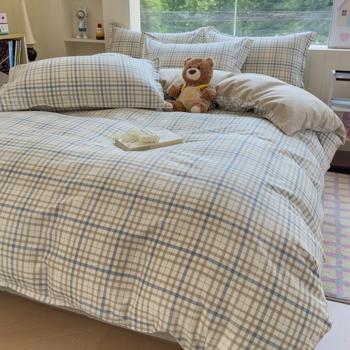 91家纺网 家纺一手货源 找家纺 鑫宇 2025新款全棉纯棉13372小清新印花四件套 洛卡时尚