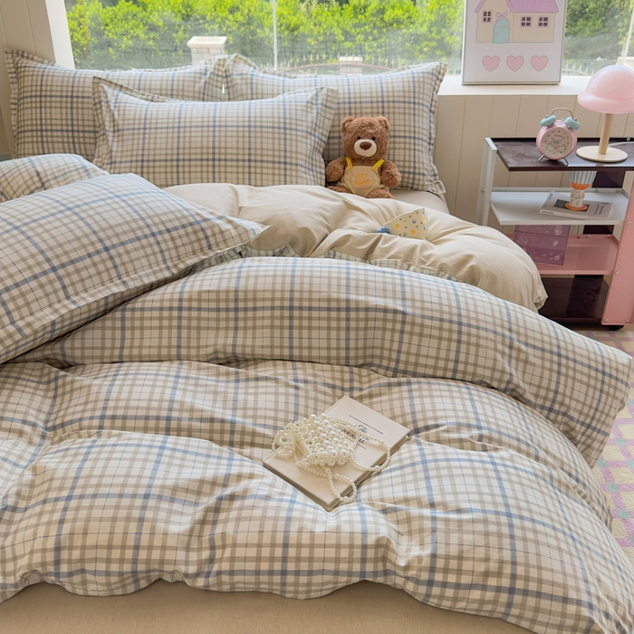 91家纺网 家纺一手货源 找家纺 鑫宇 2025新款全棉纯棉13372小清新印花四件套 洛卡时尚