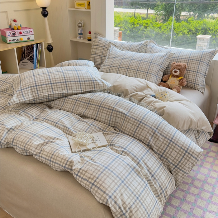 91家纺网 家纺一手货源 找家纺 鑫宇 2025新款全棉纯棉13372小清新印花四件套 洛卡时尚