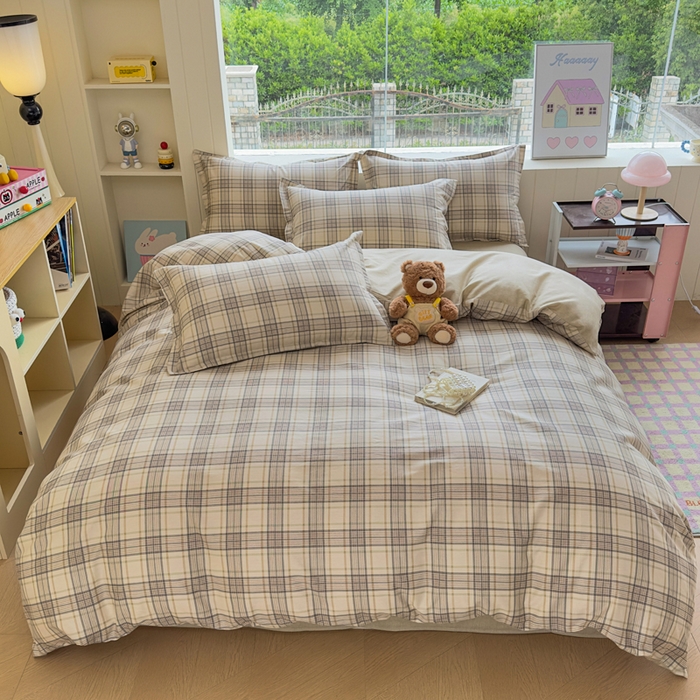 鑫宇 2025新款全棉纯棉13372小清新印花四件套 美拉德