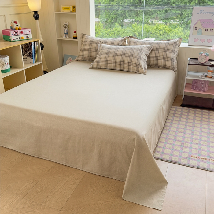 91家纺网 家纺一手货源 找家纺 鑫宇 2025新款全棉纯棉13372小清新印花四件套 美拉德