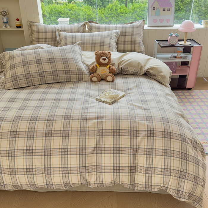 91家纺网 家纺一手货源 找家纺 鑫宇 2025新款全棉纯棉13372小清新印花四件套 美拉德