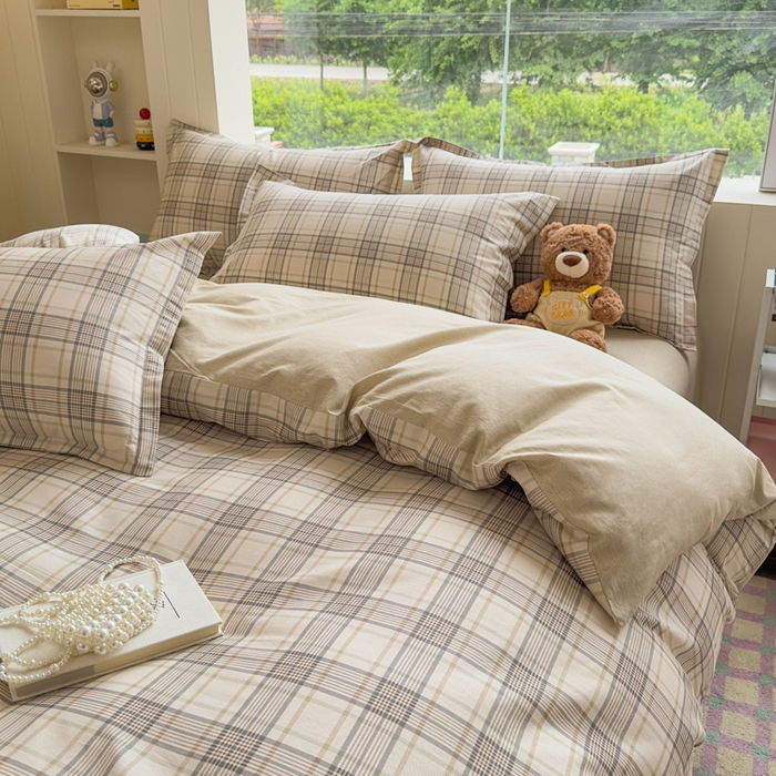 91家纺网 家纺一手货源 找家纺 鑫宇 2025新款全棉纯棉13372小清新印花四件套 美拉德