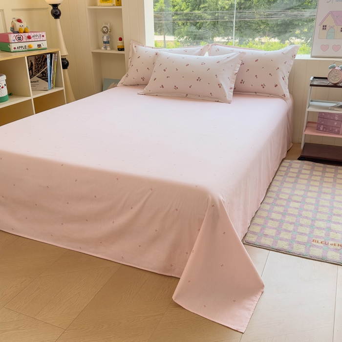 91家纺网 家纺一手货源 找家纺 鑫宇 2025新款全棉纯棉13372小清新印花四件套 蜜果