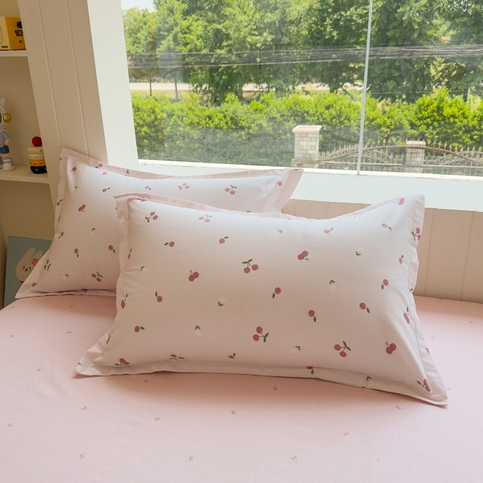 91家纺网 家纺一手货源 找家纺 鑫宇 2025新款全棉纯棉13372小清新印花四件套 蜜果