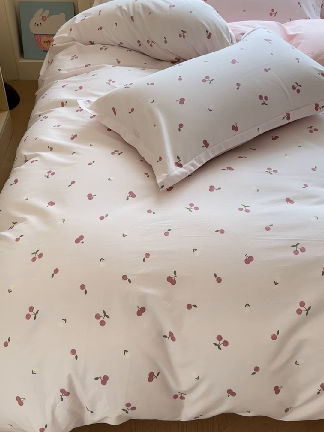 91家纺网 家纺一手货源 找家纺 鑫宇 2025新款全棉纯棉13372小清新印花四件套 蜜果