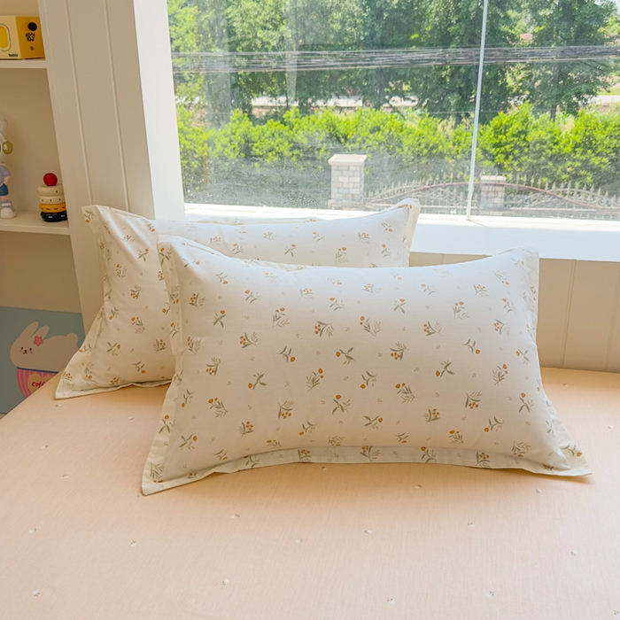 91家纺网 家纺一手货源 找家纺 鑫宇 2025新款全棉纯棉13372小清新印花四件套 那朵花开