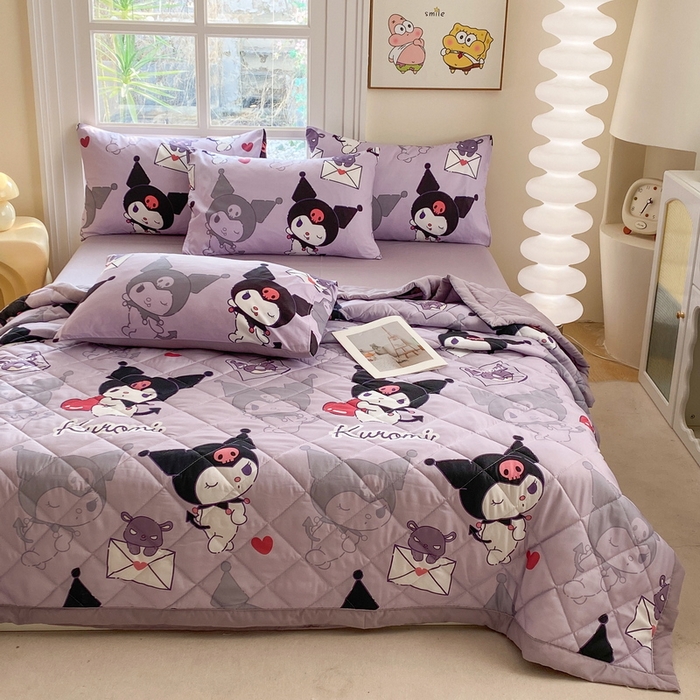 91家纺网 家纺一手货源 找家纺 （总）一电 2025新款卡通可爱磨毛春夏新品夏凉被子家纺床品儿童幼儿园磨毛夏被