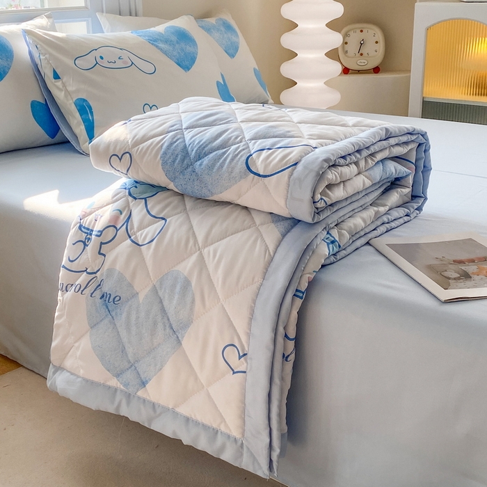 91家纺网 家纺一手货源 找家纺 （总）一电 2025新款卡通可爱磨毛春夏新品夏凉被子家纺床品儿童幼儿园磨毛夏被