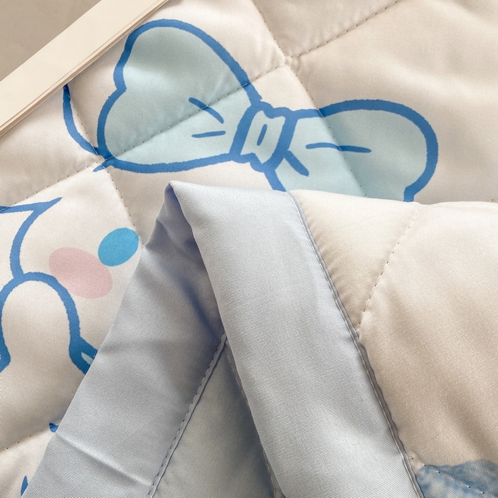 91家纺网 家纺一手货源 找家纺 一电 2025新款卡通可爱磨毛春夏新品夏凉被子家纺床品儿童幼儿园磨毛夏被 爱心玉桂狗