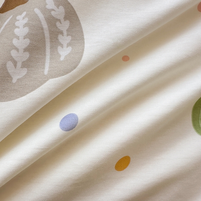 91家纺网 家纺一手货源 找家纺 鑫宇 2025新款全棉纯棉13372小清新印花四件套 南瓜派对