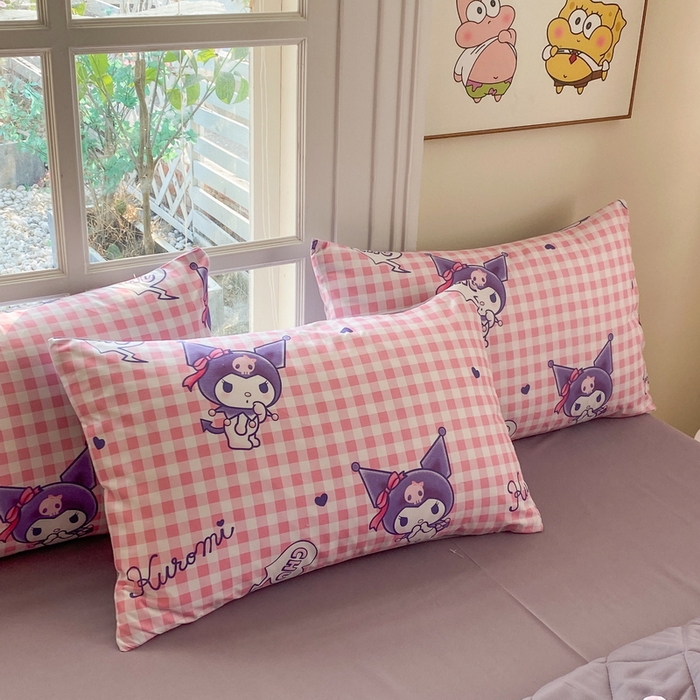 91家纺网 家纺一手货源 找家纺 一电 2025新款卡通可爱磨毛春夏新品夏凉被子家纺床品儿童幼儿园磨毛夏被 欢乐库洛米