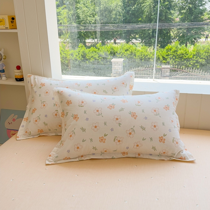 91家纺网 家纺一手货源 找家纺 鑫宇 2025新款全棉纯棉13372小清新印花四件套 浅浅花样