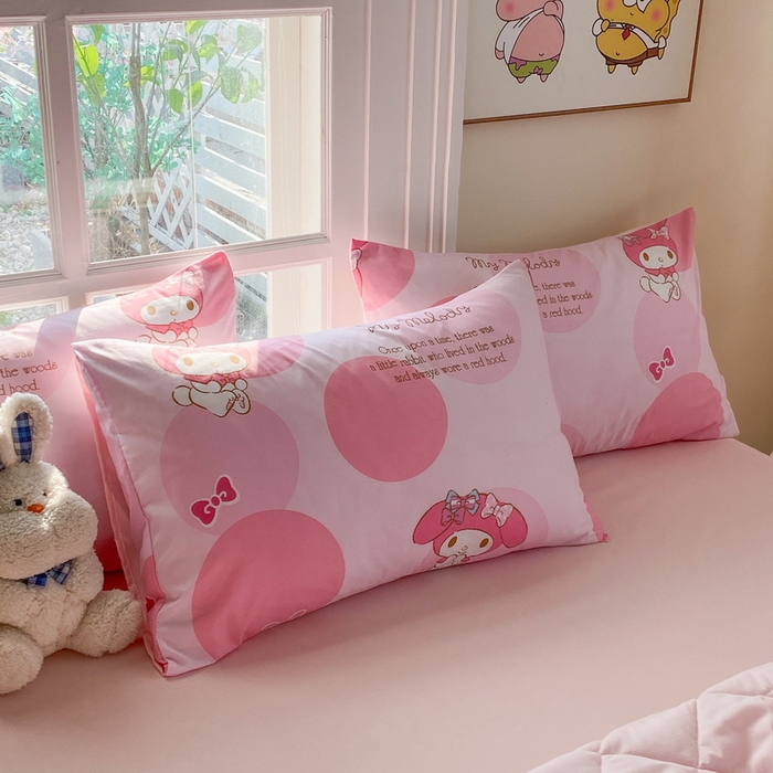 91家纺网 家纺一手货源 找家纺 一电 2025新款卡通可爱磨毛春夏新品夏凉被子家纺床品儿童幼儿园磨毛夏被 圈圈美乐蒂