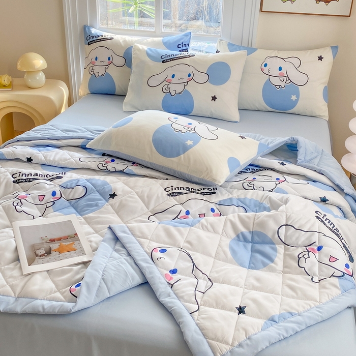 91家纺网 家纺一手货源 找家纺 一电 2025新款卡通可爱磨毛春夏新品夏凉被子家纺床品儿童幼儿园磨毛夏被 圈圈玉桂狗