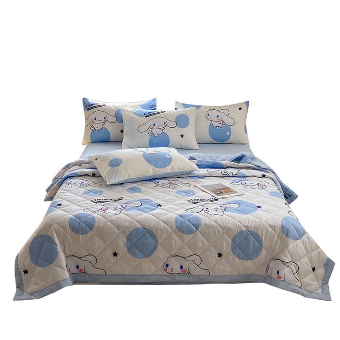 91家纺网 家纺一手货源 找家纺 一电 2025新款卡通可爱磨毛春夏新品夏凉被子家纺床品儿童幼儿园磨毛夏被 圈圈玉桂狗
