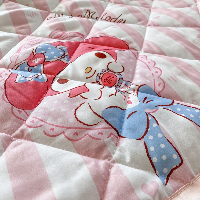 91家纺网 家纺一手货源 找家纺 一电 2025新款卡通可爱磨毛春夏新品夏凉被子家纺床品儿童幼儿园磨毛夏被 田园美乐蒂