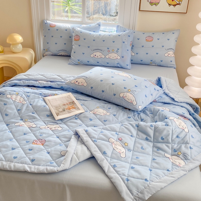 91家纺网 家纺一手货源 找家纺 一电 2025新款卡通可爱磨毛春夏新品夏凉被子家纺床品儿童幼儿园磨毛夏被 星空玉桂狗