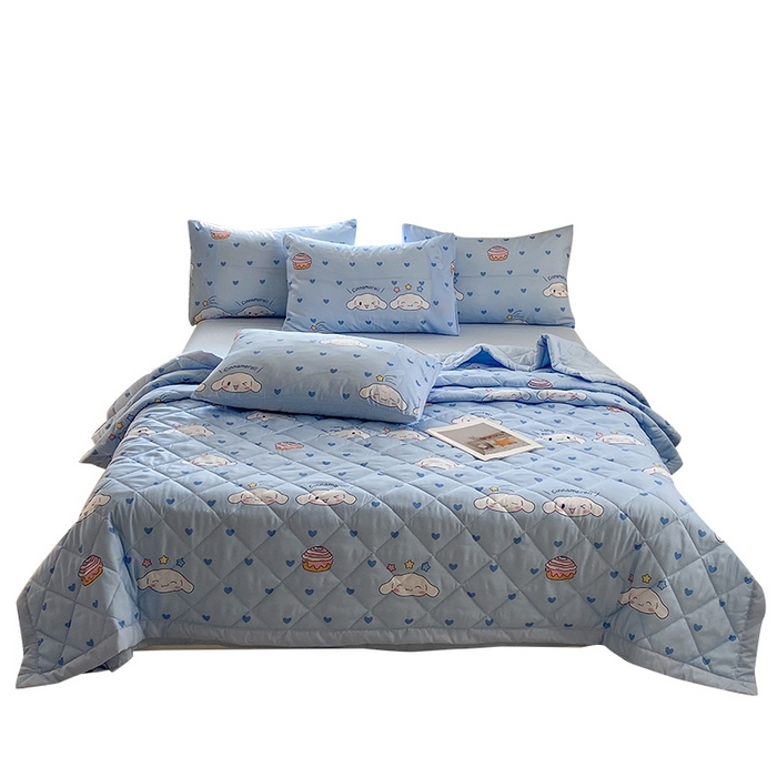 91家纺网 家纺一手货源 找家纺 一电 2025新款卡通可爱磨毛春夏新品夏凉被子家纺床品儿童幼儿园磨毛夏被 星空玉桂狗