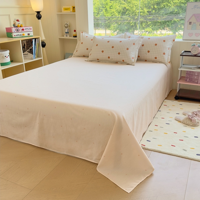 91家纺网 家纺一手货源 找家纺 鑫宇 2025新款全棉纯棉13372小清新印花四件套 秋实