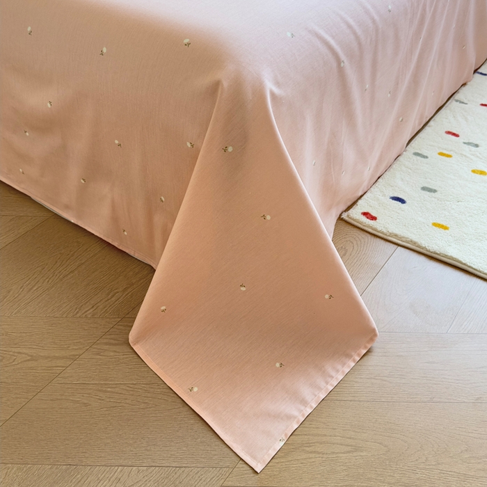 91家纺网 家纺一手货源 找家纺 鑫宇 2025新款全棉纯棉13372小清新印花四件套 素寻