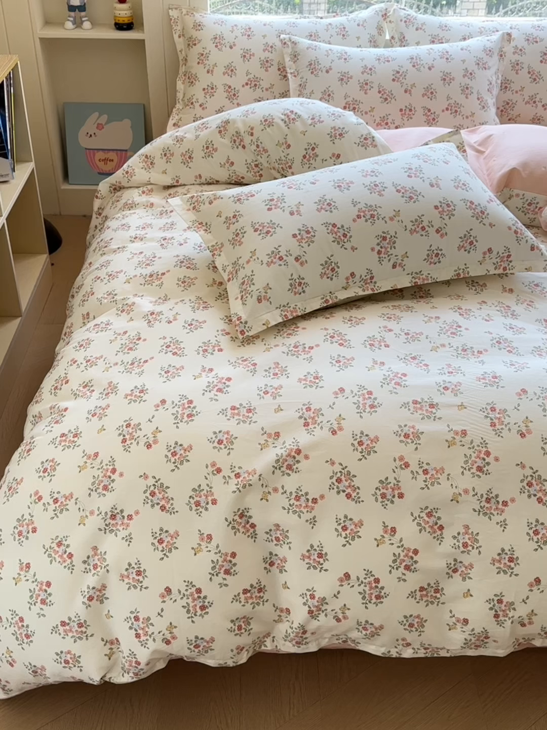 91家纺网 家纺一手货源 找家纺 鑫宇 2025新款全棉纯棉13372小清新印花四件套 素寻