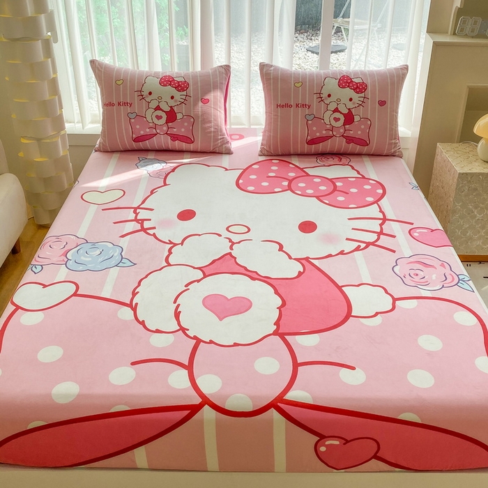 91家纺网 家纺一手货源 找家纺 （总）一电 2025新款跨境电商床笠冬天德芙绒床笠单件加绒加厚绒床罩儿童学生宿舍床垫套床笠罩