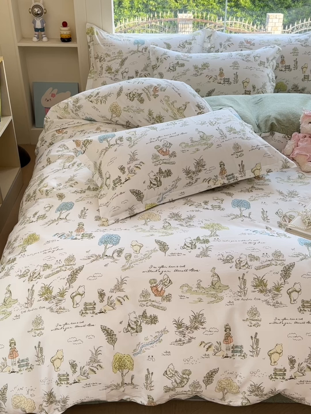 91家纺网 家纺一手货源 找家纺 鑫宇 2025新款全棉纯棉13372小清新印花四件套 童话故事