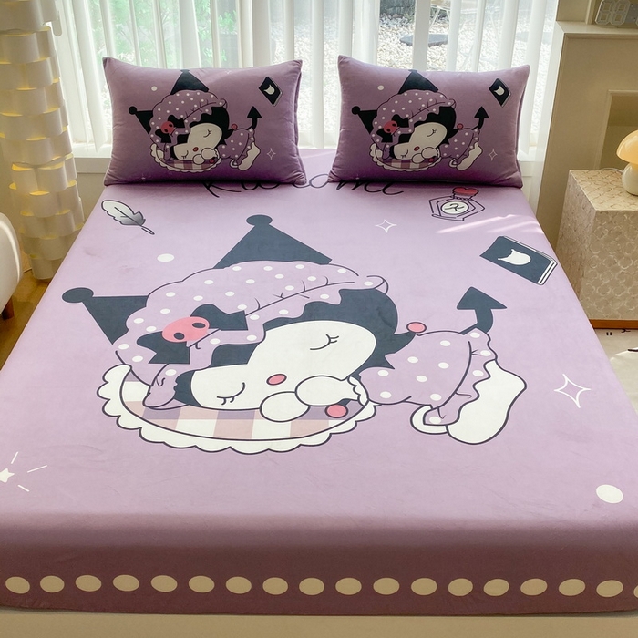 91家纺网 家纺一手货源 找家纺 （总）一电 2025新款跨境电商床笠冬天德芙绒床笠单件加绒加厚绒床罩儿童学生宿舍床垫套床笠罩