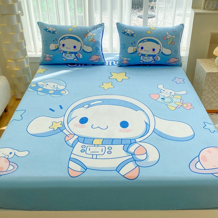 91家纺网 家纺一手货源 找家纺 （总）一电 2025新款跨境电商床笠冬天德芙绒床笠单件加绒加厚绒床罩儿童学生宿舍床垫套床笠罩